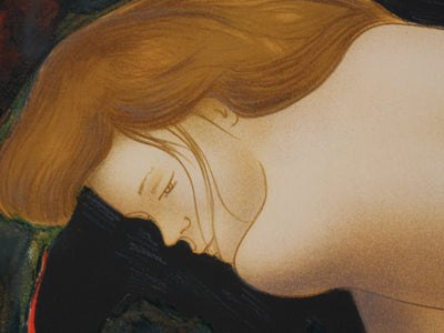 Alain BONNEFOIT : Nu dans l'obscurité, Lithographie originale signée