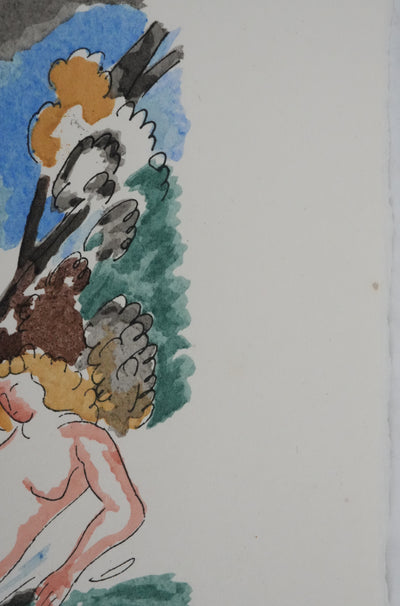 Adolphe FEDER : Matinée d'ivresse, Lithographie originale signée