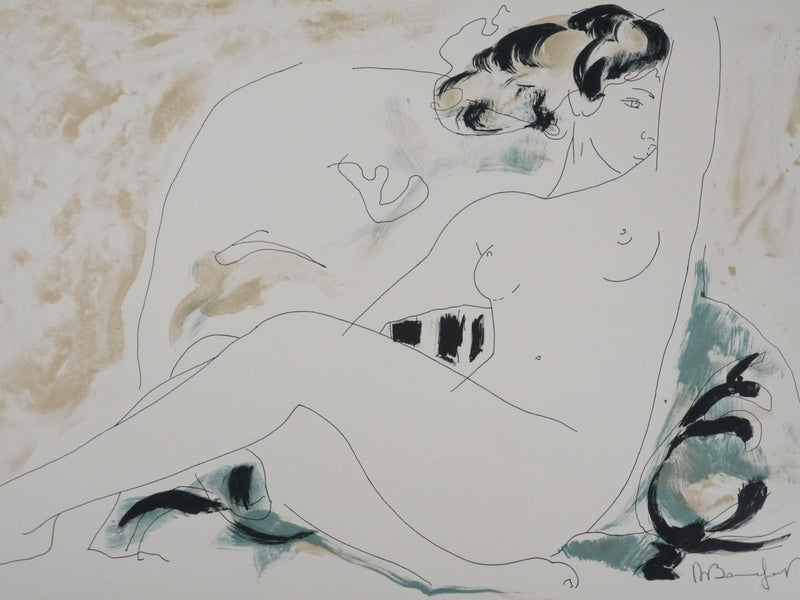 Alain BONNEFOIT : Sensualité féminine, Lithographie originale signée