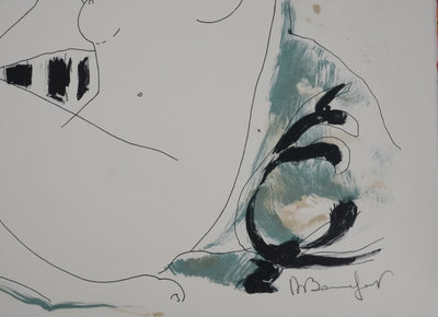 Alain BONNEFOIT : Sensualité féminine, Lithographie originale signée