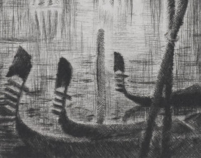 Camille COMBE : Mystérieuse Venise, Gravure originale signée