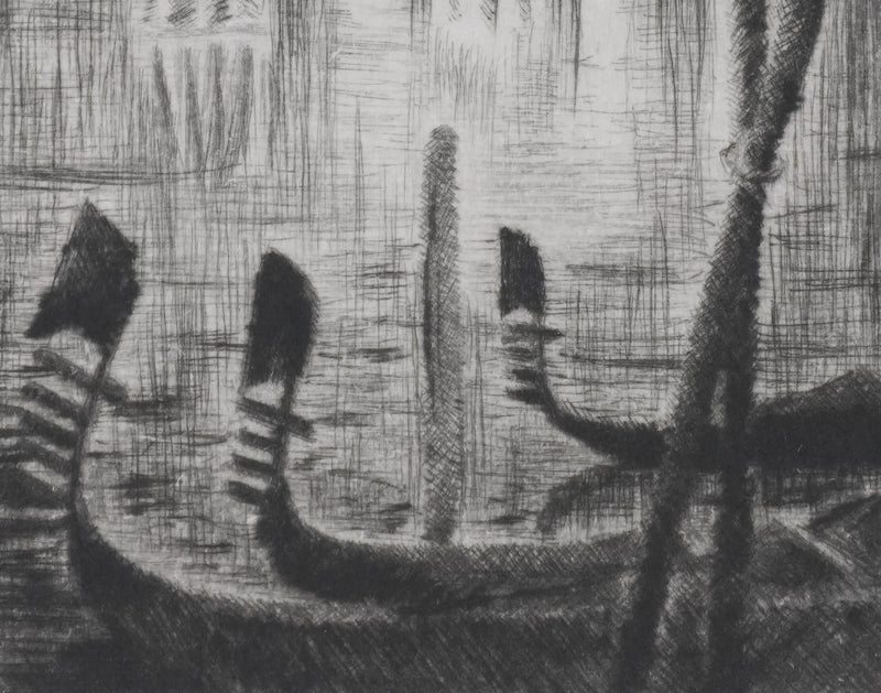 Camille COMBE : Mystérieuse Venise, Gravure originale signée