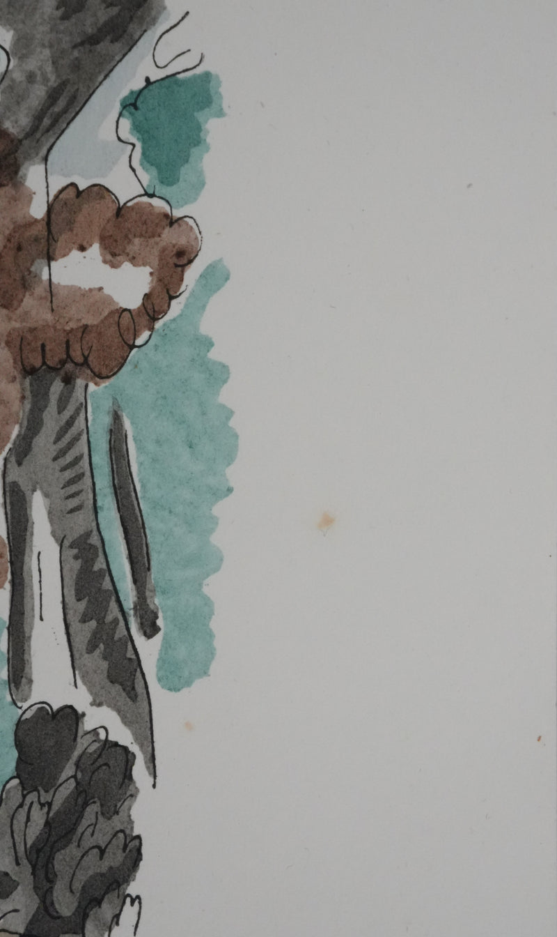 Adolphe FEDER : Enfance, Lithographie originale signée