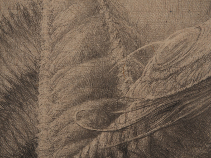 Jean Michel MATHIEUX-MARIE : Le bal, créature marine, Gravure originale signée