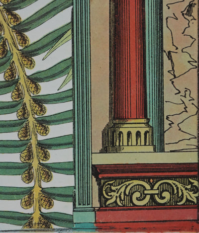 Max ERNST : Décors antique et singe, Lithographie signée