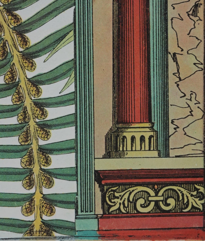 Max ERNST : Décors antique et singe, Lithographie signée