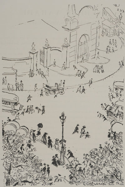 Albert VARADI : Derrière l'Opéra, Gravure originale signée