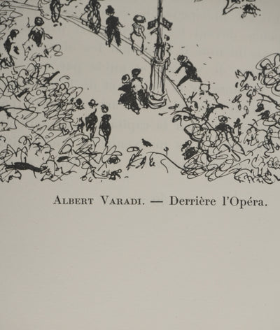 Albert VARADI : Derrière l'Opéra, Gravure originale signée