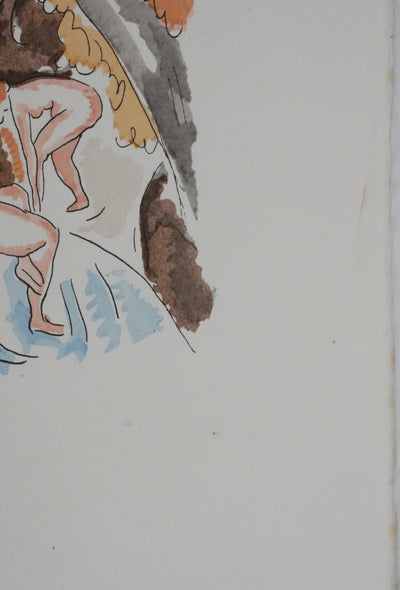 Adolphe FEDER : Deux nus, Lithographie originale signée