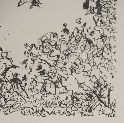 Albert VARADI : Derrière l'Opéra, Gravure originale signée