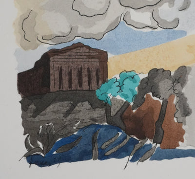 Adolphe FEDER : Architecture d'histoire, Lithographie originale signée