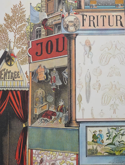 Max ERNST : La foire de Neuilly, Lithographie signée