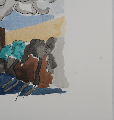 Adolphe FEDER : Architecture d'histoire, Lithographie originale signée