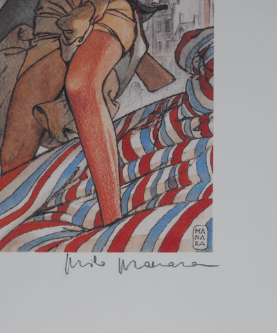 Milo MANARA : Marianne guerrière, Lithographie originale signée