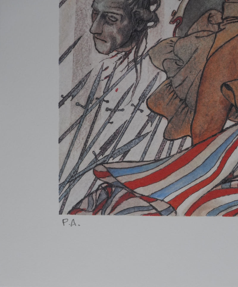 Milo MANARA : Marianne guerrière, Lithographie originale signée