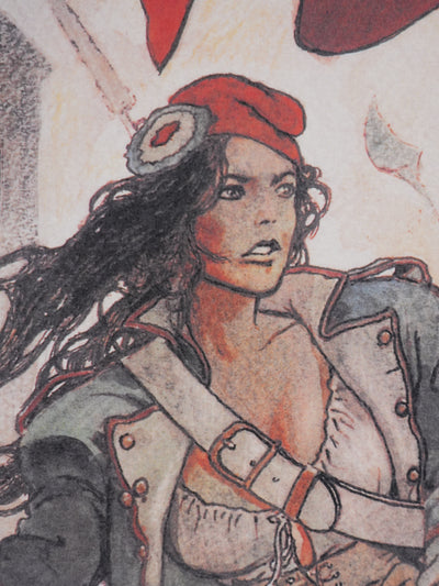 Milo MANARA : Marianne guerrière, Lithographie originale signée
