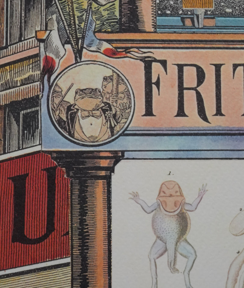 Max ERNST : La foire de Neuilly, Lithographie signée