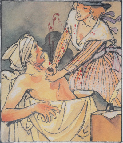 Milo MANARA : La mort de Marat, Lithographie originale signée