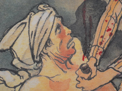 Milo MANARA : La mort de Marat, Lithographie originale signée
