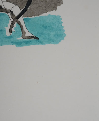 Adolphe FEDER : L'archer, Lithographie originale signée