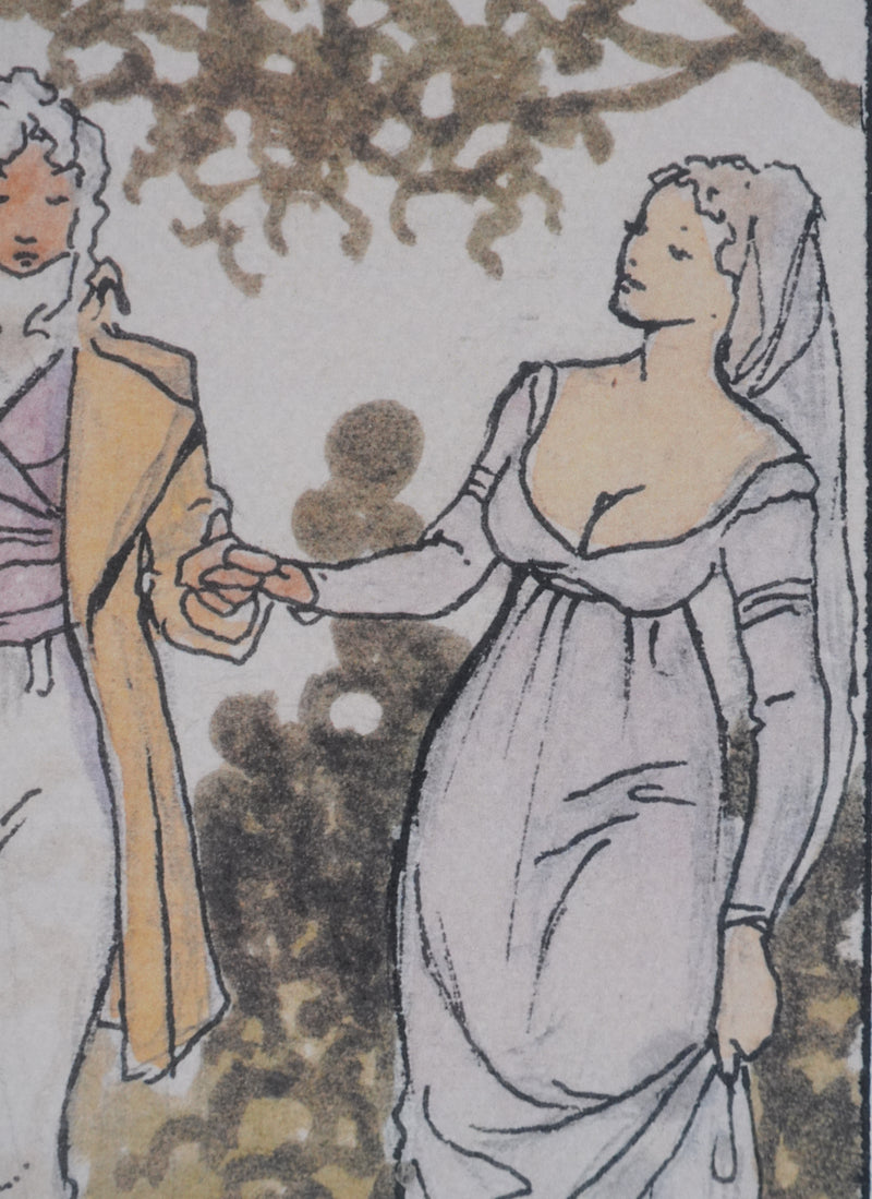 Milo MANARA : Rencontre courtisane, Lithographie originale signée