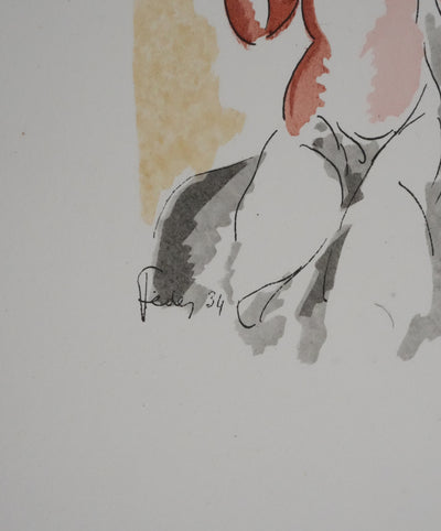 Adolphe FEDER : Nuit de l'Enfer, Lithographie originale signée