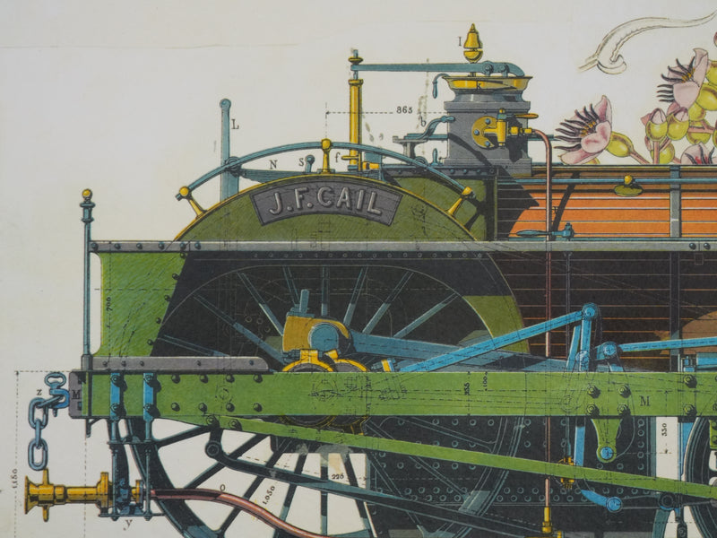Max ERNST : La métamorphose surréaliste en locomotive, Lithographie signée
