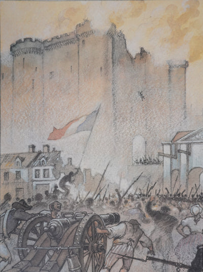 Milo MANARA : La prise de la Bastille, Lithographie originale signée
