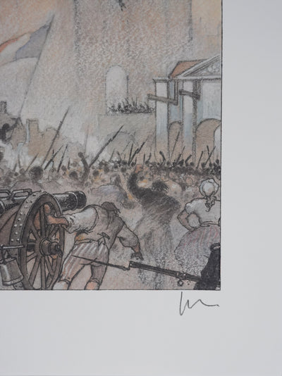 Milo MANARA : La prise de la Bastille, Lithographie originale signée