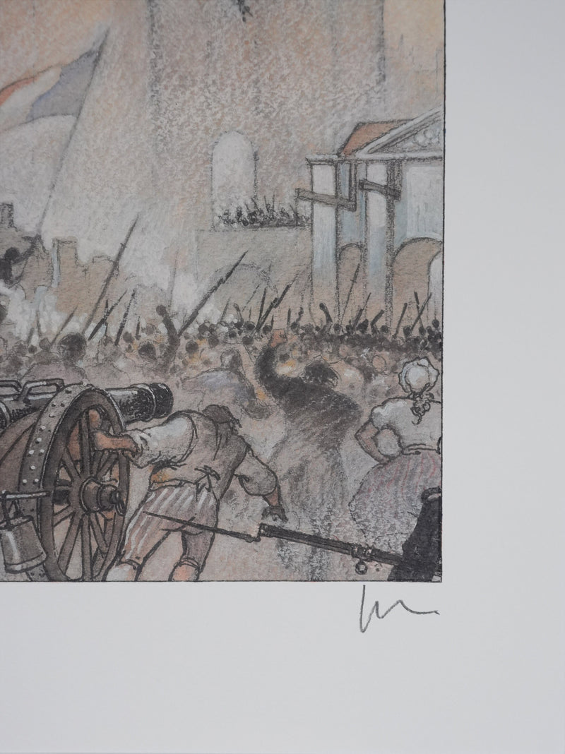 Milo MANARA : La prise de la Bastille, Lithographie originale signée