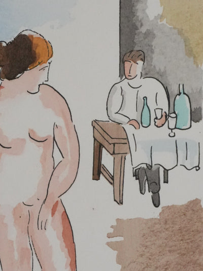 Adolphe FEDER : Après l'acte, Lithographie originale signée