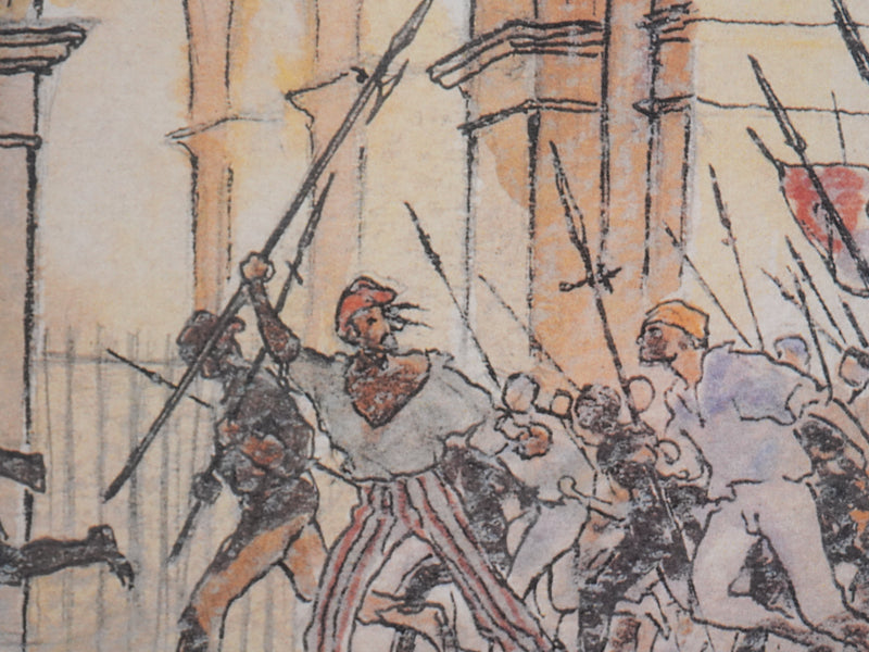 Milo MANARA : Les révolutionnaires à Versailles, Lithographie originale signée