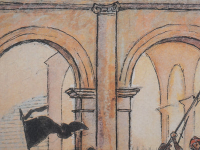 Milo MANARA : Les révolutionnaires à Versailles, Lithographie originale signée
