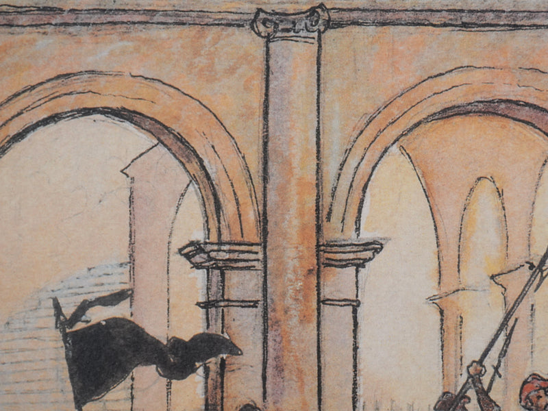 Milo MANARA : Les révolutionnaires à Versailles, Lithographie originale signée