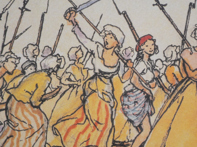 Milo MANARA : Révolution populaire, Lithographie originale signée