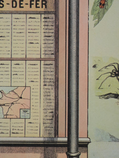 Max ERNST : Le chemin de fer et vue sur la mer, Lithographie signée