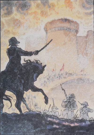 Milo MANARA : L'incendie, Lithographie originale signée