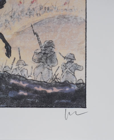 Milo MANARA : L'incendie, Lithographie originale signée