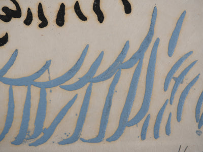 Jacques HEROLD : Algues marines surréalistes (fond blanc), Gravure originale signée
