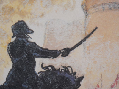 Milo MANARA : L'incendie, Lithographie originale signée