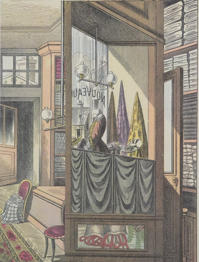 Max ERNST : La boutique d'étoffes, Lithographie signée