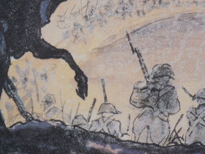 Milo MANARA : L'incendie, Lithographie originale signée