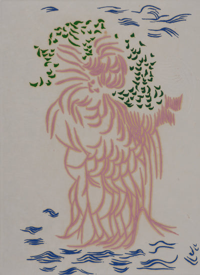Jacques HEROLD : Mère Nature (fond blanc), Gravure originale signée