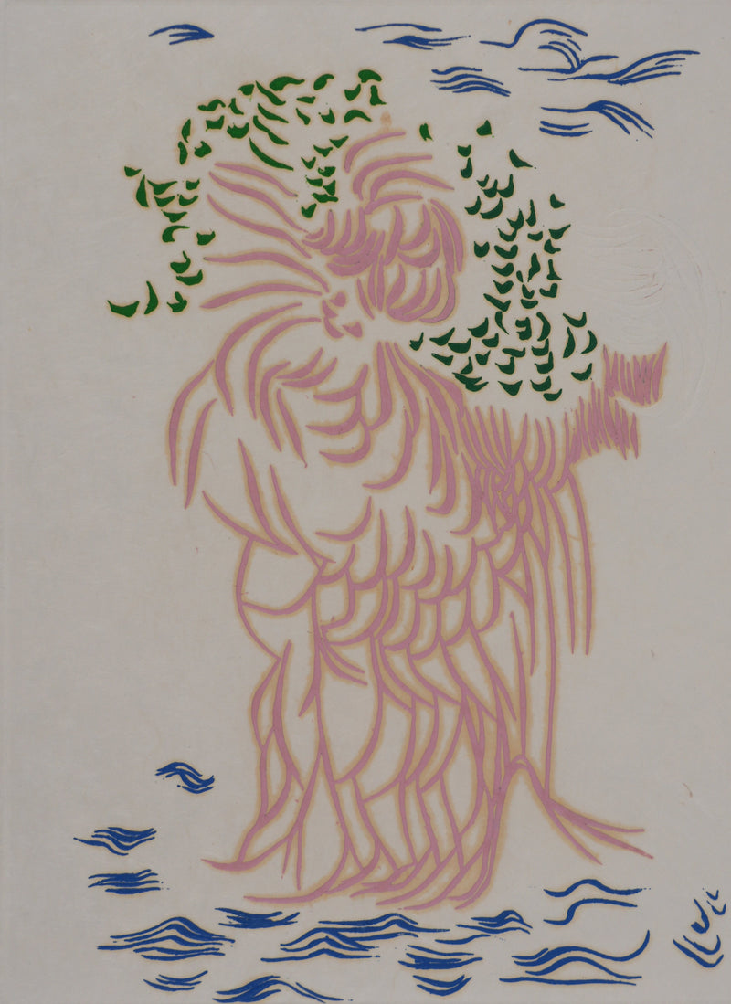 Jacques HEROLD : Mère Nature (fond blanc), Gravure originale signée