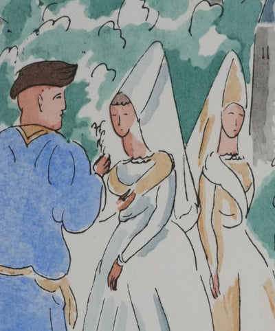 Adolphe FEDER : Charles d'Orléans à Louis XI, Lithographie originale signée