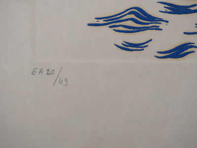 Jacques HEROLD : Mère Nature (fond blanc), Gravure originale signée
