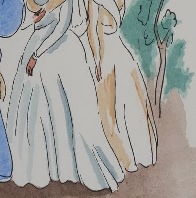 Adolphe FEDER : Charles d'Orléans à Louis XI, Lithographie originale signée