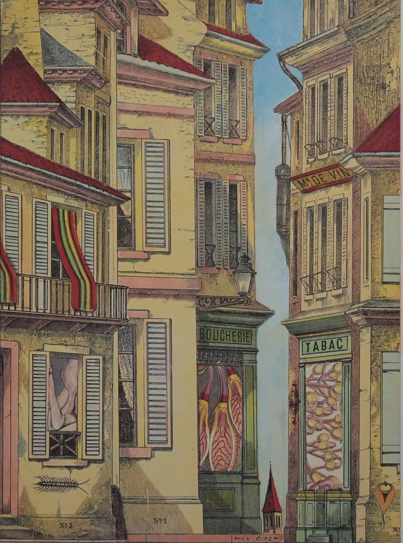Max ERNST : Petits commerces surréalistes, Lithographie signée