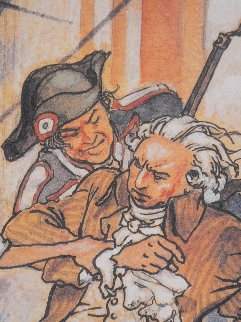 Milo MANARA : Les révolutionnaires et le noble, Lithographie originale signée