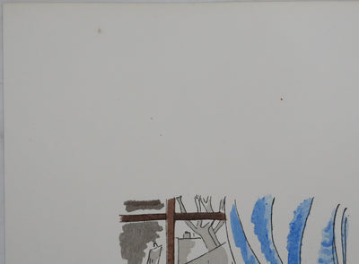 Adolphe FEDER : Enfants à l'orphelinat, Lithographie originale signée